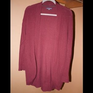Maroon American Eagle cocoon cardigan